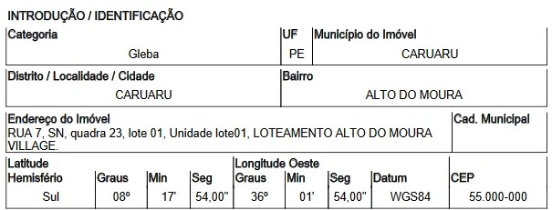 Terreno de 5.672,12m² em Alto do Moura Village em Caruaru - Pernambuco